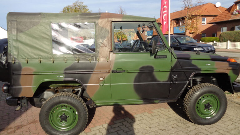 Mercedes Benz G 250 Wolf Fahrzeug komplett nach Lackierung / tarnfleck